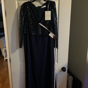 Mac Duggal Midnight Blue Sequin Dress